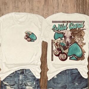 Wild Card graphic tee shirt - White